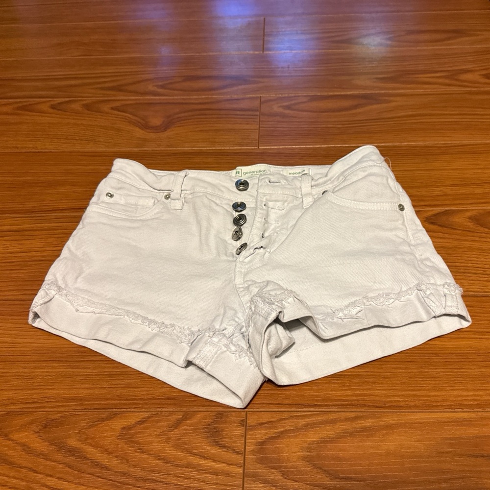 Celebrity Pink - White denim shorts - High rise - Button fly - size 1/25